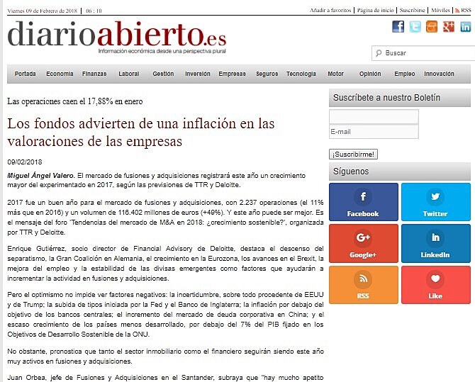 Los fondos advierten de una inflacin en las valoraciones de las empresas